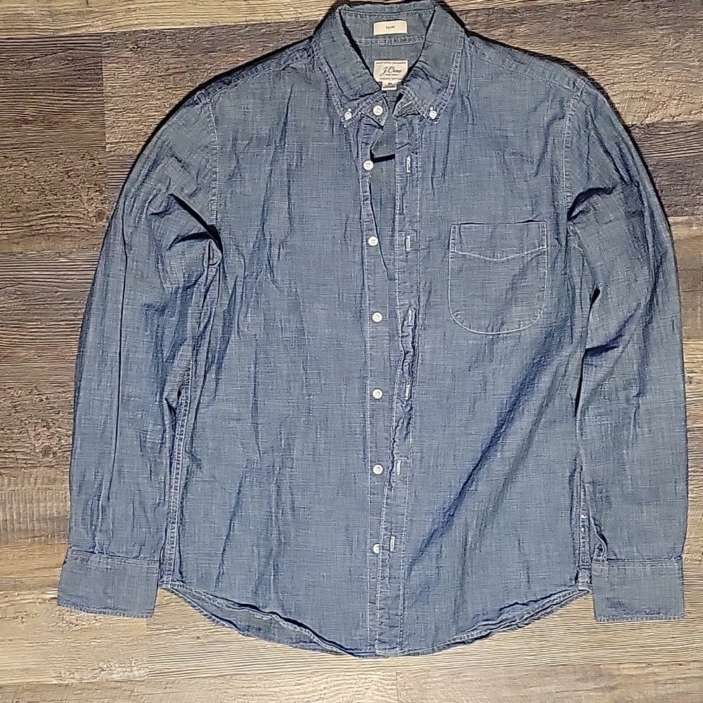 J. Crew, Chambray, Medium Button Down